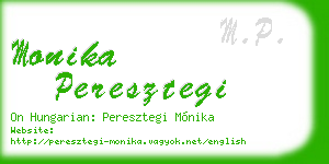 monika peresztegi business card